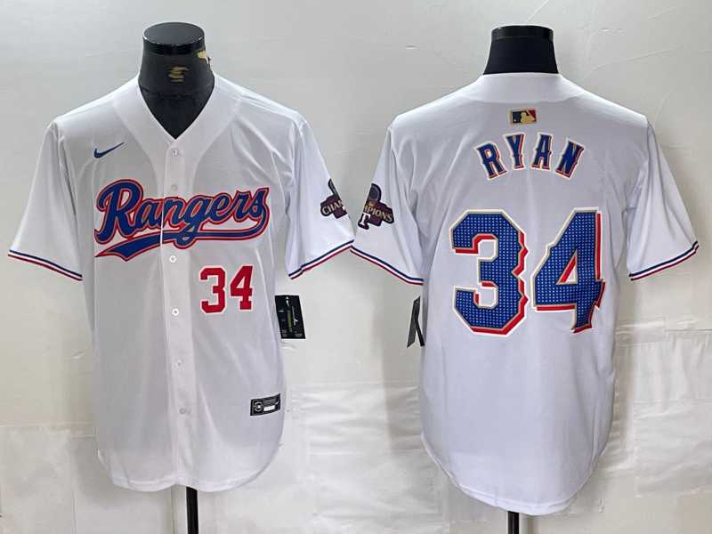 Men's Texas Rangers #34 Nolan Ryan Number White 2024 Gold Collection Limited Cool Base Jersey,We sell and wholesale Men's Texas Rangers #34 Nolan Ryan Number White 2024 Gold Collection Limited Cool Base Jersey on line form chian!